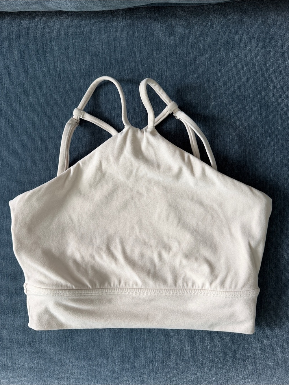 BuffBunny Cream High Neck Halter Bralette